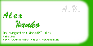 alex wanko business card